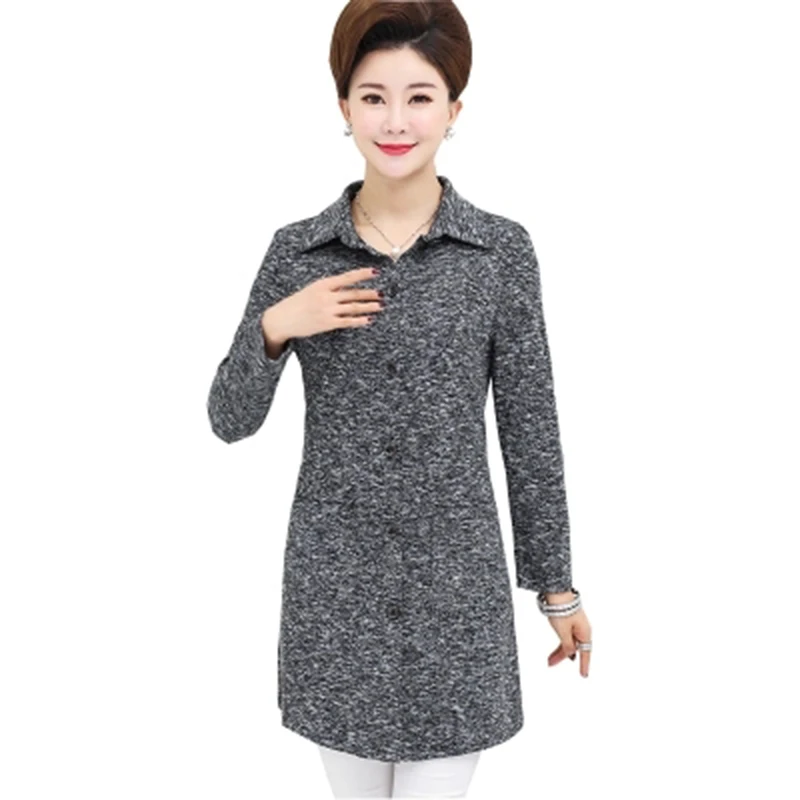 Moyen Down Collar Poitrine Windbraker F613 Unique 2018 Mode Cour Nouvelle Gris Slim Tranchée D'âge Manteau Hiver Lady Automne Grande Turn Femmes znIFZq