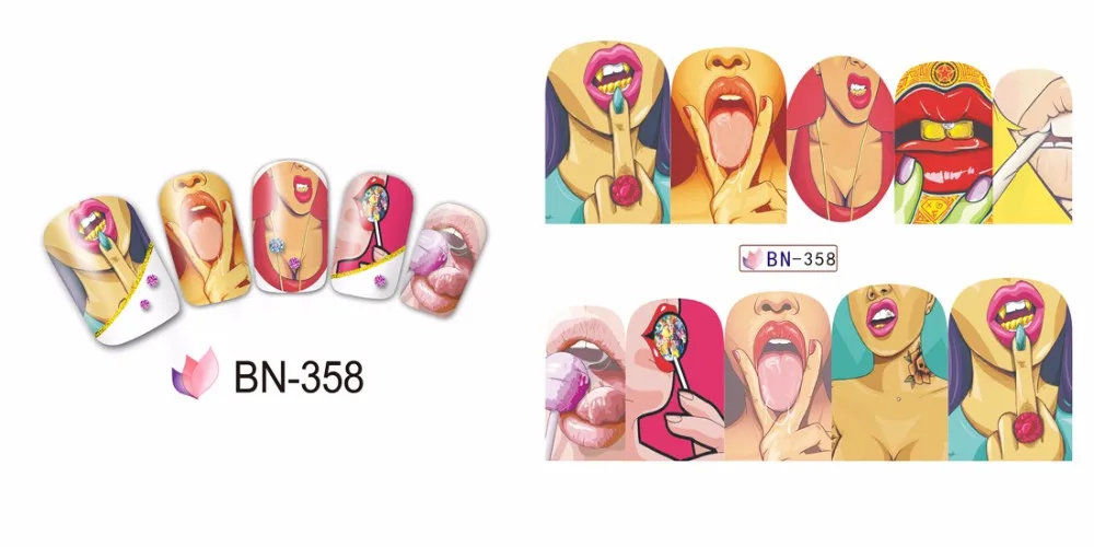 Nail Art Water Transfer Stickers Decals  (3)