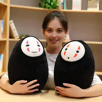 Kawaii Spirited Away No Face Neck Pillow & Hat Plush 1