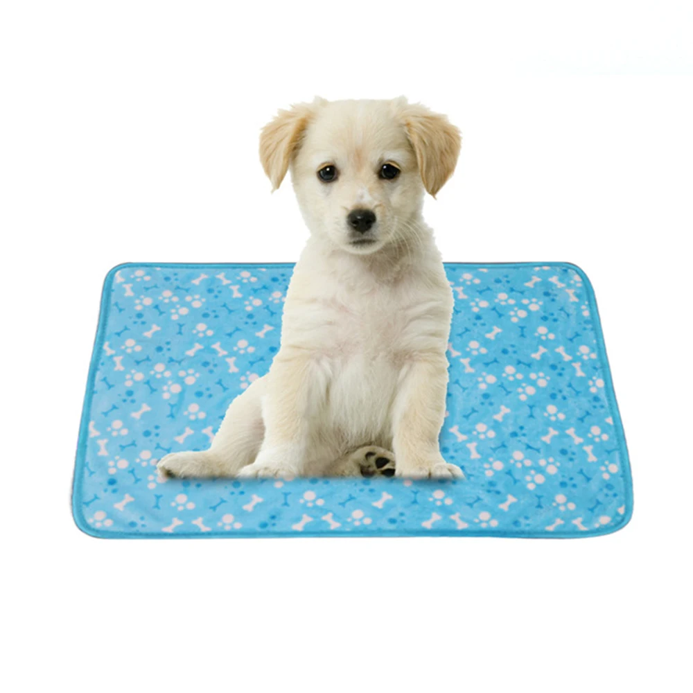 Lovely Pet Blanket Towels Flannel Mat Bone Paw Print Design Dog Cat Mat