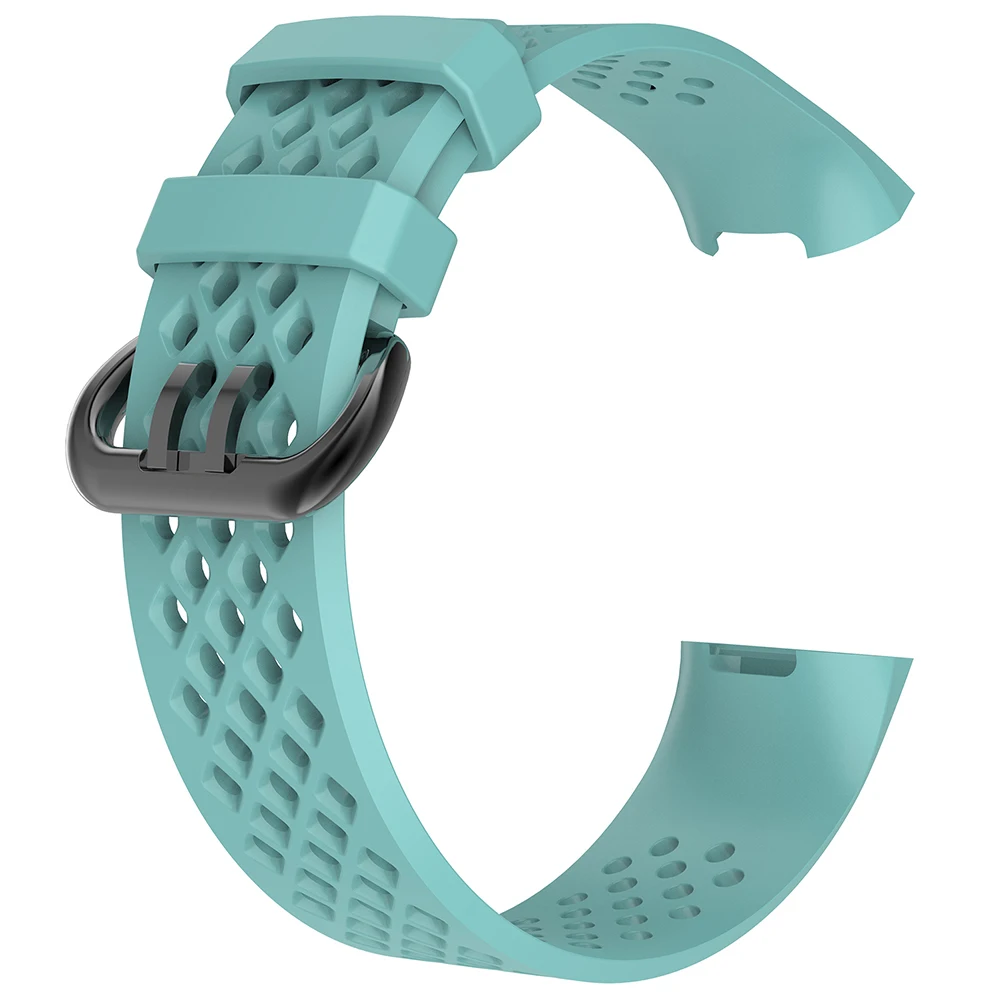 Модный силиконовый браслет ремешок для Fitbit Charge 3 фитнес-трекер Смарт-часы спортивные часы ремешок Ремешок небольшой - Цвет ремешка: Sky Blue