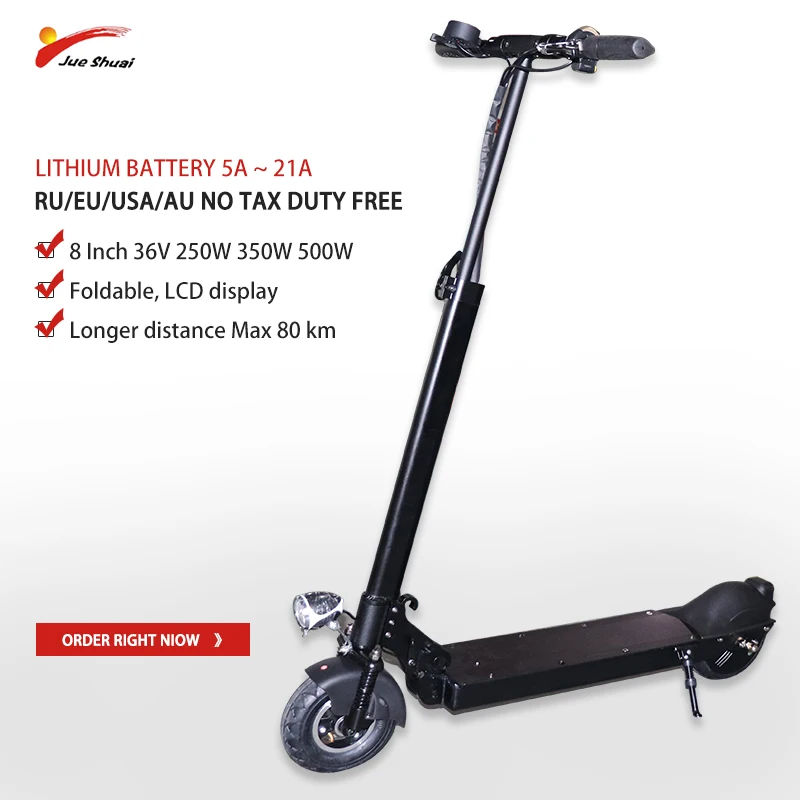Jueshuai 8 дюймов электрический скутер 80 км е-байка 36В 5A-21A Patinete трамвай Adulto складной