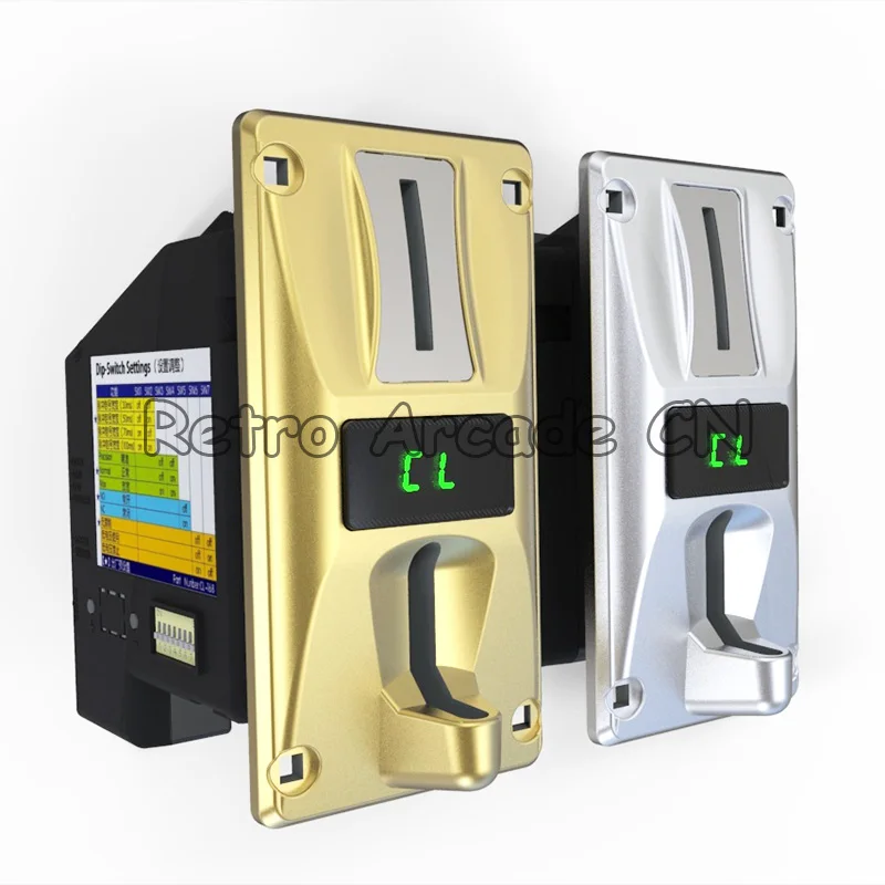 US $1.899.99 100pcs CL168 LED Display Multi Coin Acceptor Intelligent selector support 18 groups coins For arcade game machine Arcade Parts
