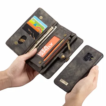 

phone cases CaseMe Wallet Multi-card Flip Leather case Separation Back Magnetism Cover for Samsung Galaxy S9 S9 Plus Case