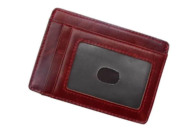 Тонкий держатель для карт анти-магнитный RFID кошелек мини-кожаный мужской кошелек для монет женский карточный посылка с подарочной коробкой
