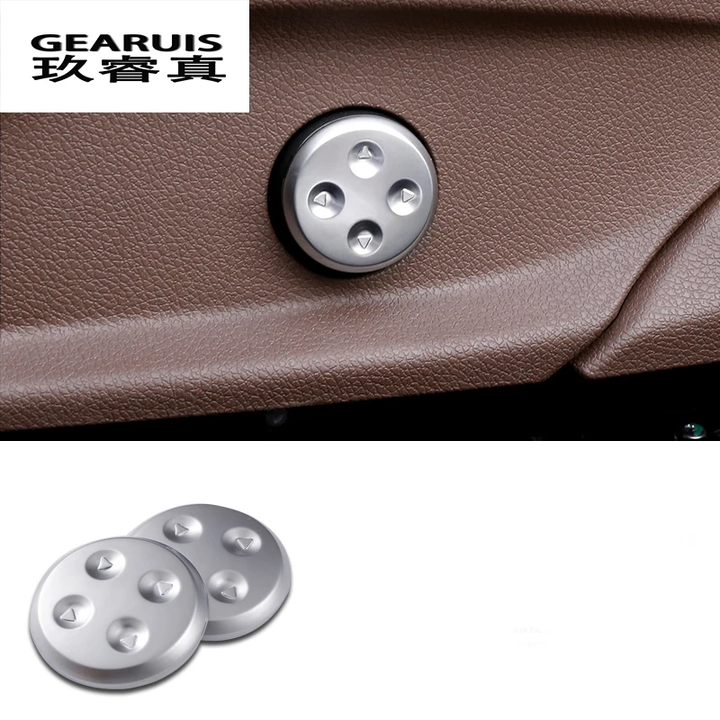 

2pcs Car styling Chrome Seat Adjust Switch Button Cover Panel Trim For Mercedes Benz GLC/CLS/E/C Class W205 W213 Accessories