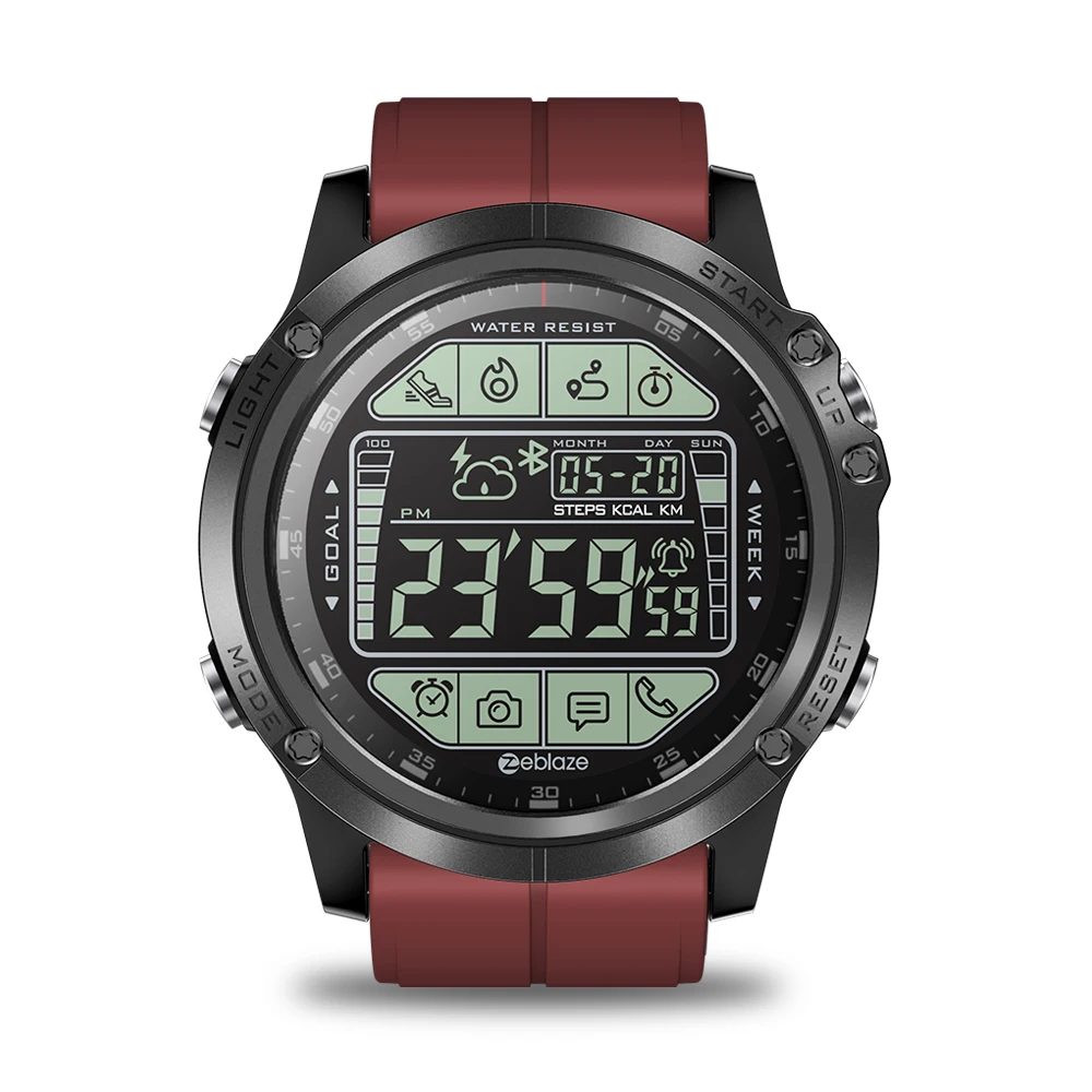 Умные часы Zeblaze VIBE 3S многобудильники с измерением расстояния водонепроницаемые