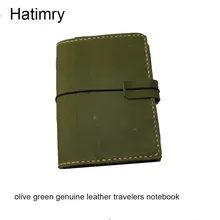 Hatimry из натуральной кожи путешественников паспорт записная книга caderno Эсколар defter стежка оливково-зеленый Sketchbook Журнал Ноутбук