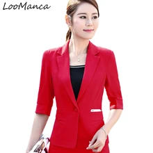 Новые женские блейзеры и куртки Женские базовые пальто красные черные синие блейзеры jaqueta feminina Femme Большие размеры для работы