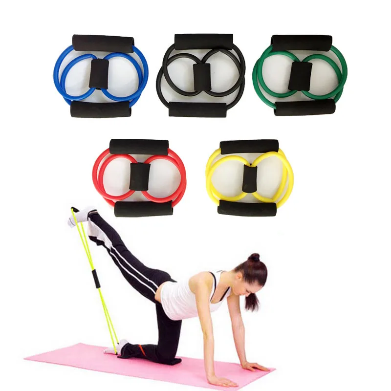 

TPR Chest Expander Yoga Dance Pull Rope Fitness Pilates Resistance Band Elastic Gym Workout Training LOOP 8 Band Rubber Latex