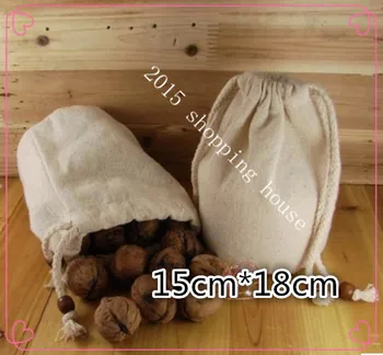 

a042 15CM*18CM Daisy Handmade cotton Linen Drawstring rope sack bag for jewelry storage /Christmas/Wedding gift accessories