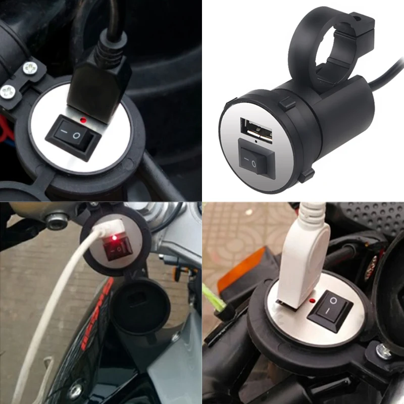 12v зарядное устройство USB для мотоцикла водонепроницаемая розетка прикуриватель