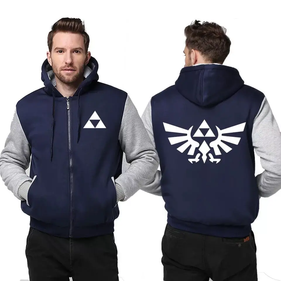 2017 new autumn and winter Zelda legend hoodies men plus cashmere warm