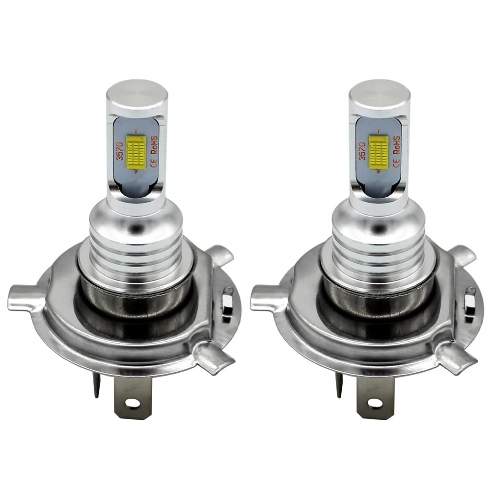

2pcs/set H4 H6/P15D Motorcycle Headlight Bulbs 3570 CSP-Chips LED Bulb Extremely Bright Golden/White Source Drop Shipping