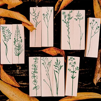 

1PC Wooden Flower Pattern Stamps Kawaii Stationery DIY Wooden Rubber Stamps For Planner Scrapbooking Kids Gifts Office Supplies