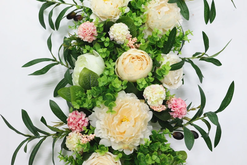 JAROWN Simulation Plant Flower Row Flower Wall Wedding Arrangement Decor DIY Pavilion Decor Arch Flowers Window Showcase Flores (5)