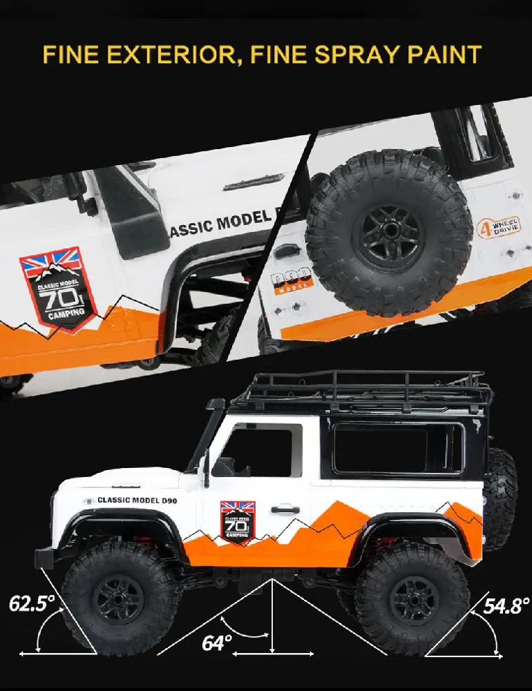 RCtown MN-99 2,4G 1/12 4WD RTR гусеничный Радиоуправляемый автомобиль для Land Rover 70 anniversary Edition модель автомобиля