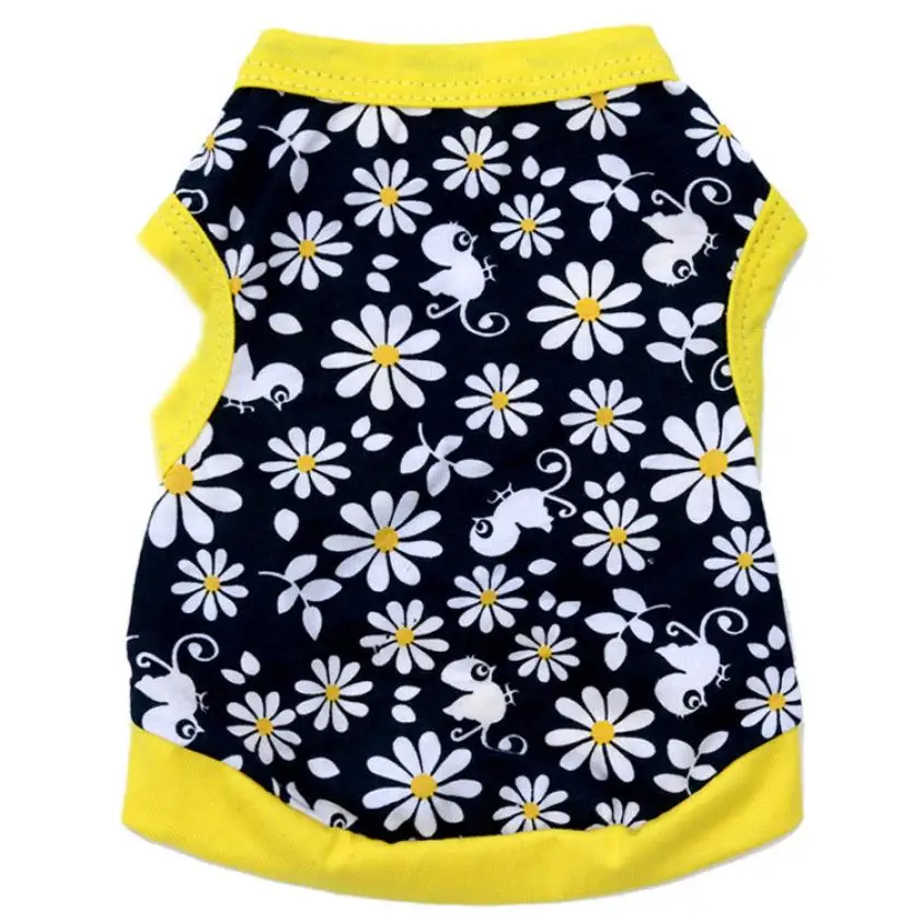 Beautiful Attractive High quality Flowers Cotton Jersey Vest Pet