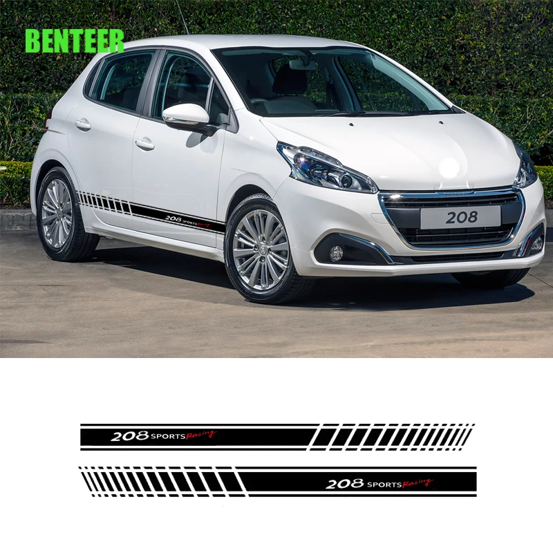 2шт Автомобильная боковая наклейка для peugeot 208 308