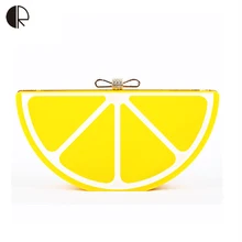 Новое поступление, модные женские жесткие сумочки с цепочкой в форме фруктов, ПВХ акриловый женский клатч на день, вечерние сумки, BS393