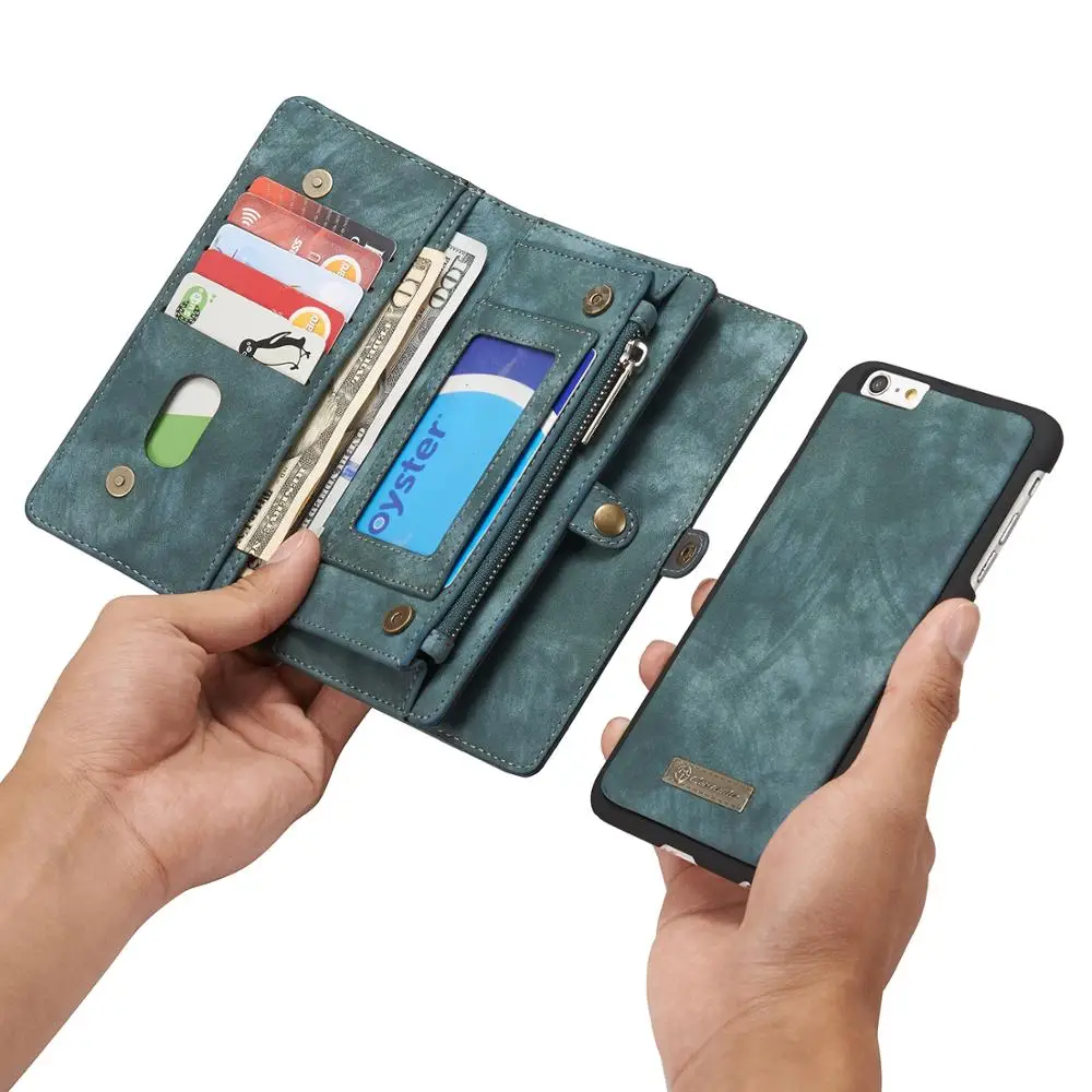 Роскошный кожаный флип-чехол для iPhone 8 X Xs, высококачественный кошелек на молнии, телефонные разъемы для карт, сумка для iPhone 6, 6 S, 7 Plus, кошелек