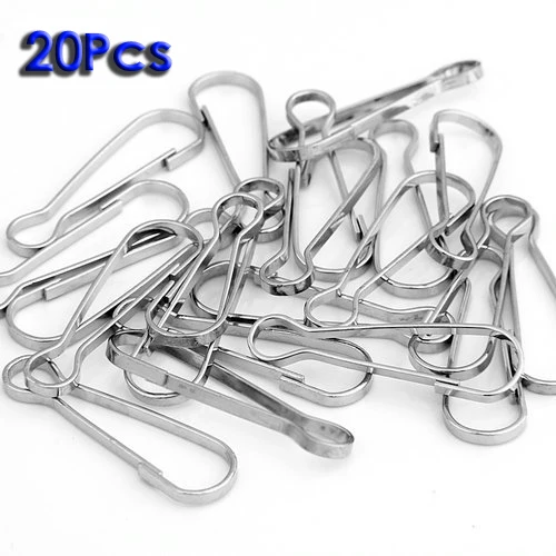 

20 X Metal Lanyard Snap Spring Clips Hooks Findings DIY 1.5x0.47"