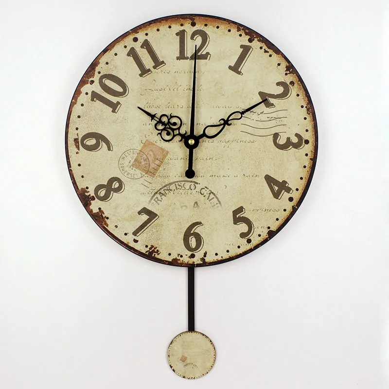wholesale fashion living room decorative Pendulum mute wall clock