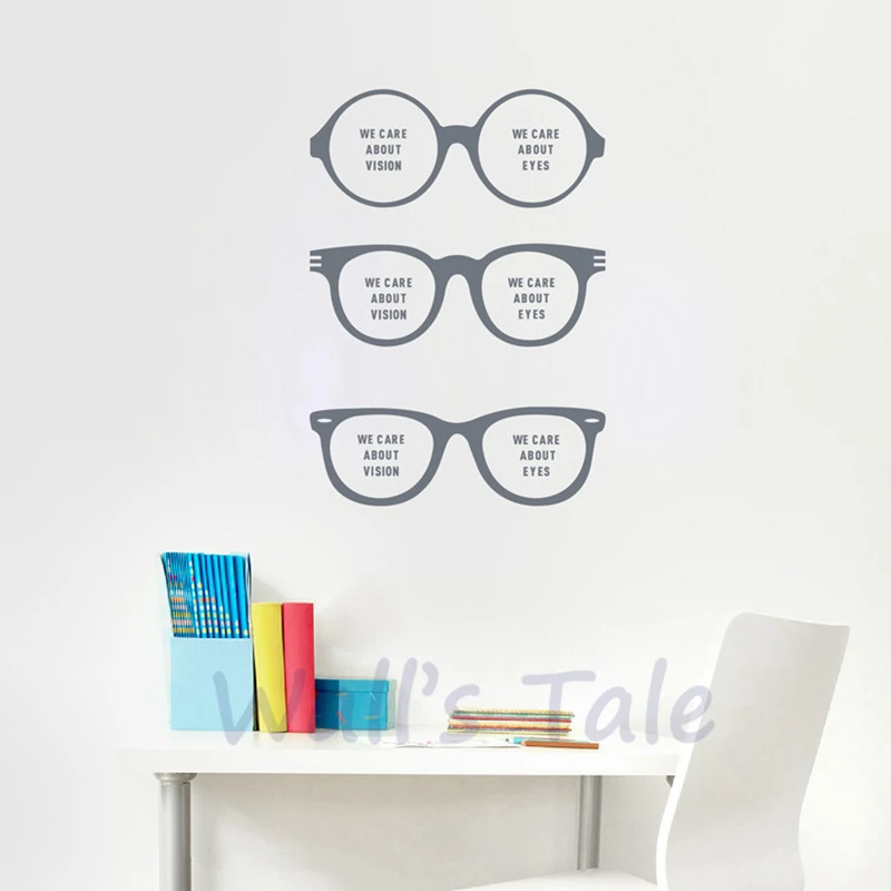 Glasses Wall Sticker Eye Shop Decal