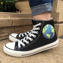 Вэнь дизайн парусиновая обувь земляные мужские высокие черные кроссовки на платформе на плоской подошве со шнуровкой плимсоллы рождественские подарки на день рождения