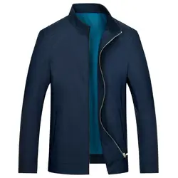 DZYS мужская деловая Повседневная куртка с воротником-стойкой, весенне-осеннее тонкое пальто для мужчин