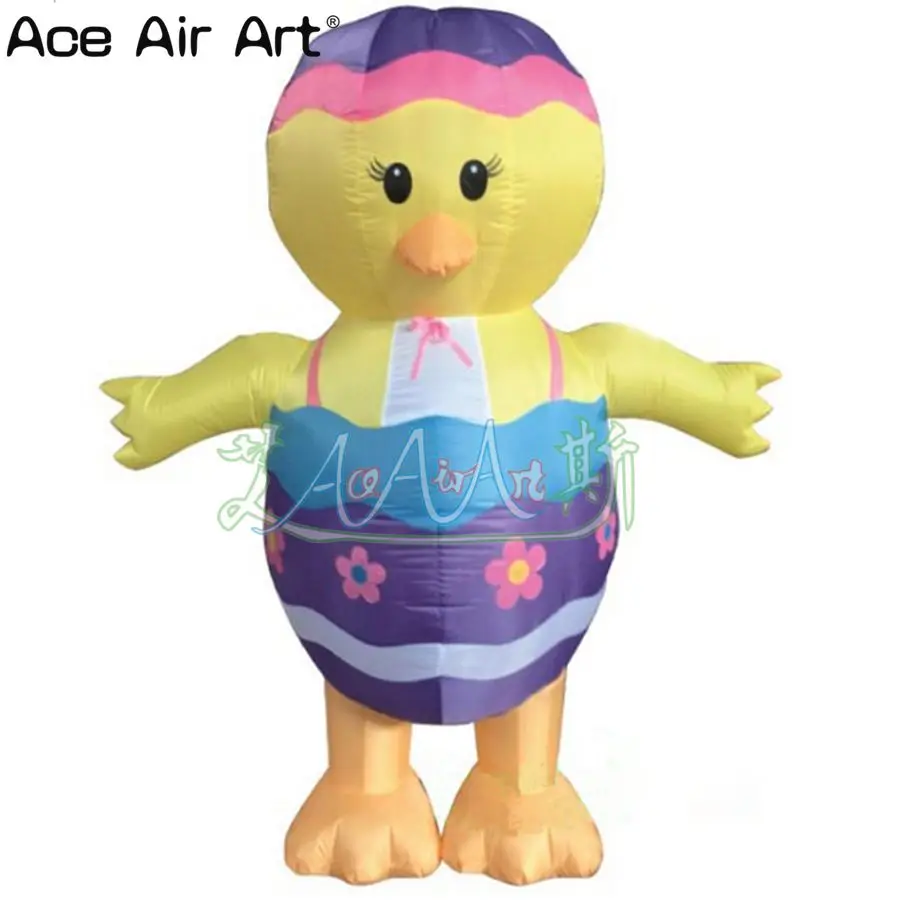 

funny easter cartoon decoration replica,inflatable Broken Eggshell Chicken for party