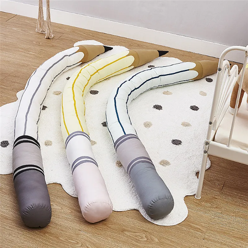 

190CM Fashion Newborn Bumper Kids Protector Pillow Cushion Pencil Shape Baby Bed Bumper for Infant