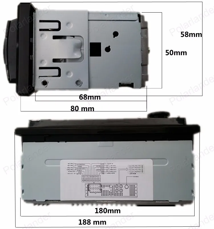 1 din Polarlander Buletooth автомобильный радиоприемник Mp3 плеер FM USB SD TF AUX IN 12V автомобильный аудио стерео с разъемом ISO дистанционное управление