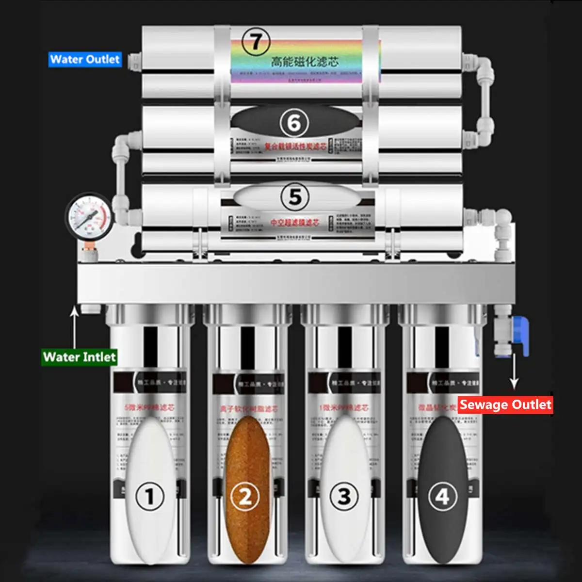Фильтр для воды из нержавеющей стали 7, фильтр для питьевой воды, бытовой фильтр для воды, кухонный очиститель для дома, кран Ultras
