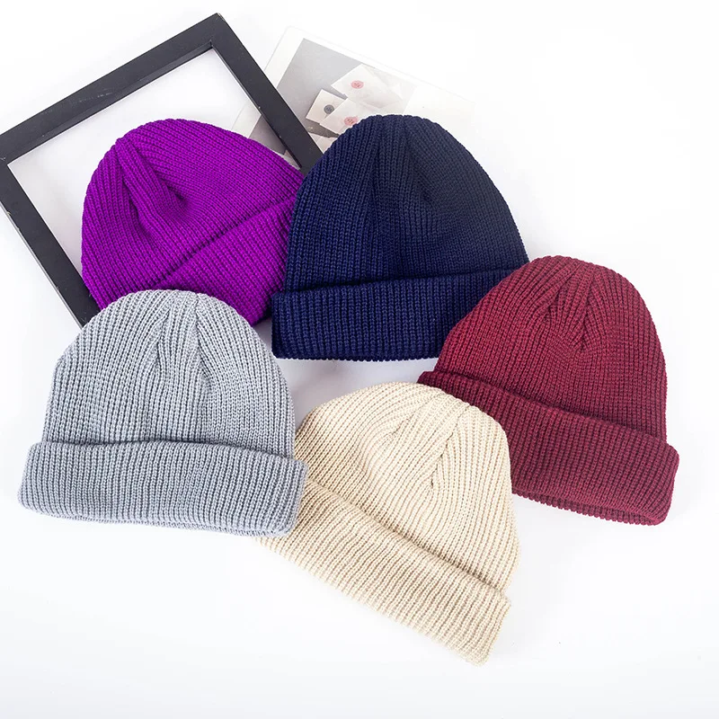 

Version of The Dome Autumn Winter Knitting Wool Children Landlord Cap Tidal Yuppie Bag Head Sailor Hat Hooligans Melon Hat Man