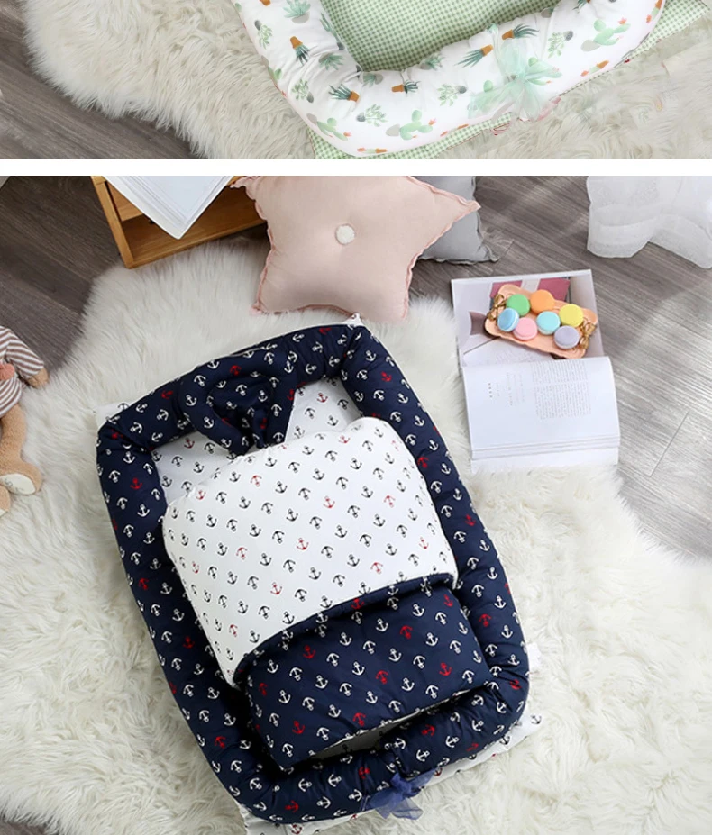 algodão infantil bebê ninho viagem cama dobrável