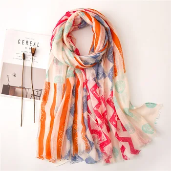 

2020 Spring Cotton Women Long Scarf Fashion New Acrylic Big Summer Sunscreen Wraps Lady 's Autumn Tassels Shawls Soft Pashminas