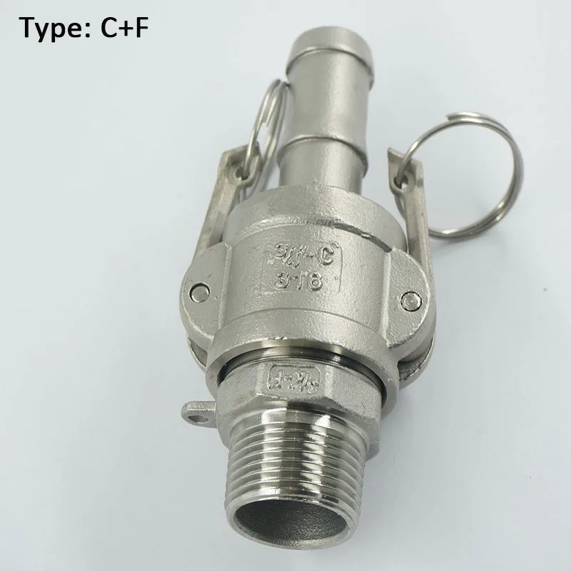 1/" до 2" Тип C+ F 304 Stianless сталь Camlock муфта гнездо адаптера Муфта BSPT конец