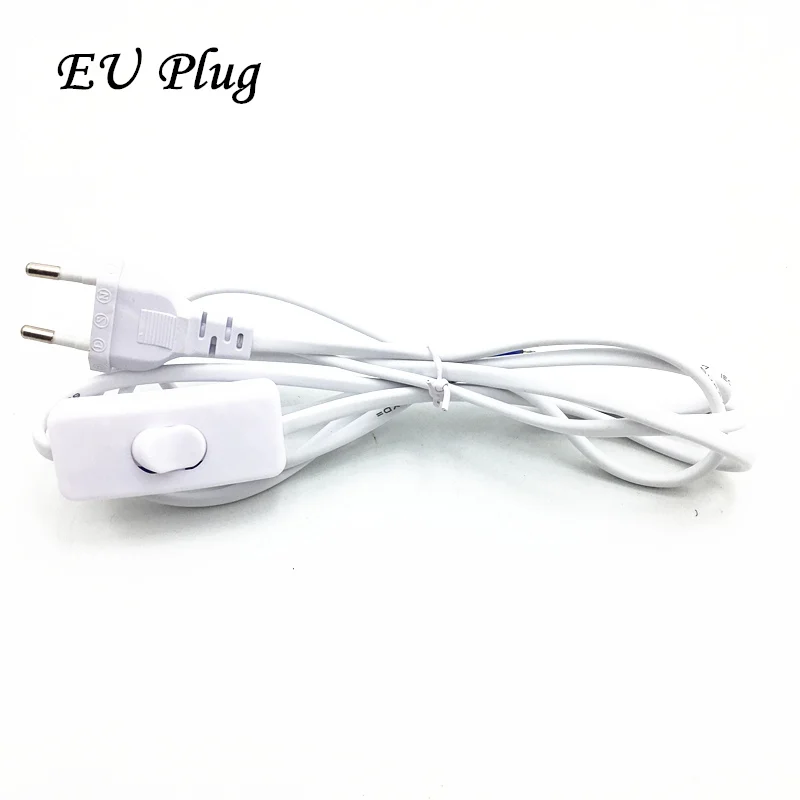 Dual-Color 1.8m AC Power Extension Cord with On/Off Switch and US Plug Adapter