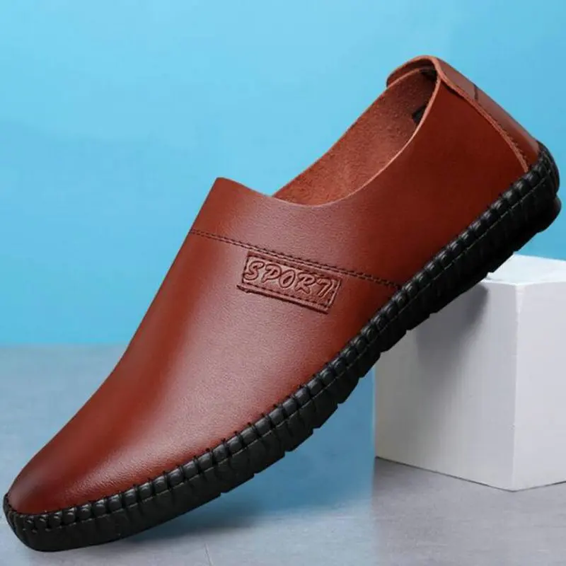 

2018 New Footwear Brand Man Casual Slip-on Moccasins Loafers shoes Men Leather Driving lazy Flats super soft Shoes OO-89