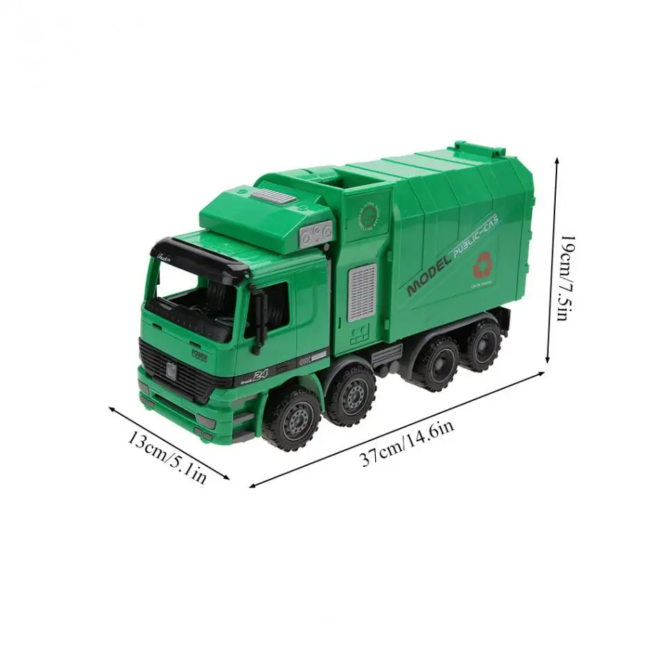 1:22 соотношение большой размер мусорная Игрушечная модель грузовика санитарный автомобиль мусоровоз игрушечные модели автомобилей для мальчиков Детский подарок