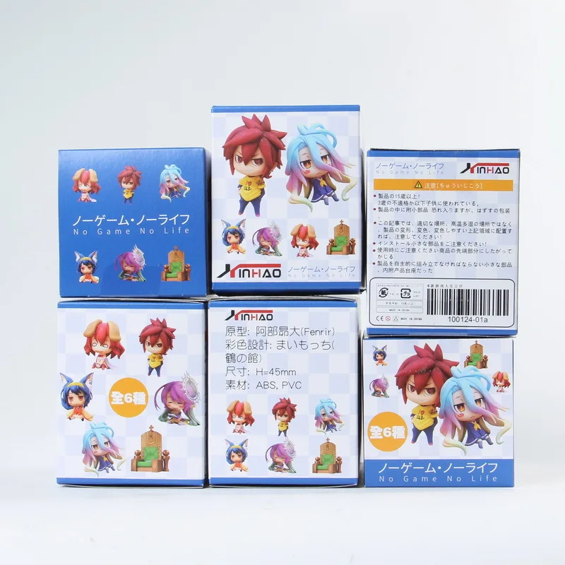 Экшн фигурки из аниме No Game Life Shiro Sora Jibril Стив ПВХ коллекционные модели игрушек