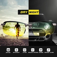 Мужские желтые поляризованные солнцезащитные очки для вождения в ночное время, высокое качество, HD видение, день и ночь, поляризованные очки для женщин, защитные очки