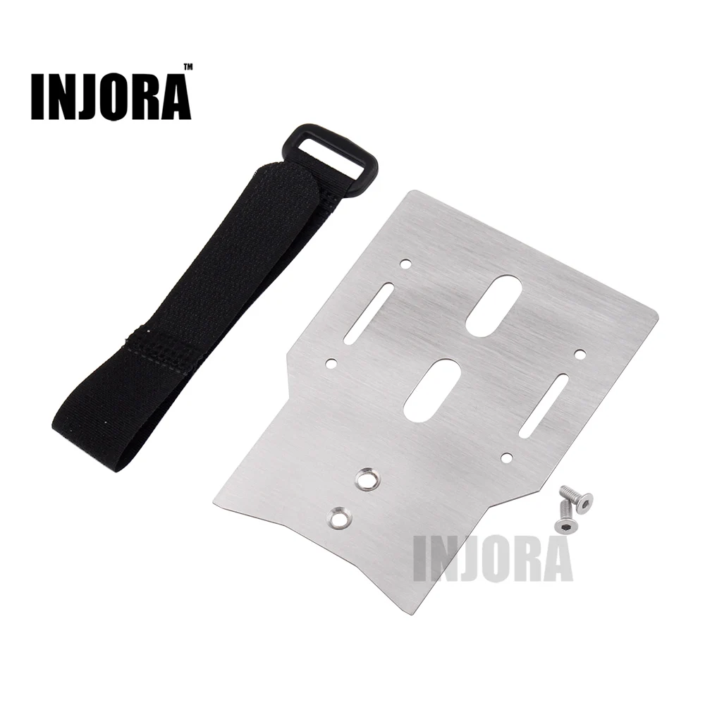 

INJORA TRX4 Metal Battery Holder Expansion Pate with Tie Down Strap for 1/10 RC Crawler Car TRAXXAS TRX-4