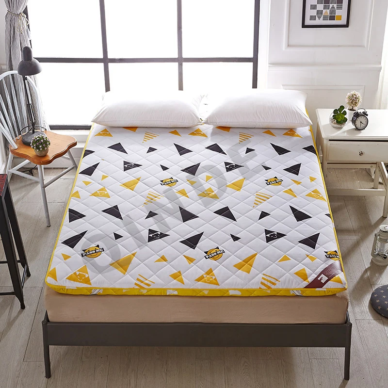 

QINDE Hot 6cm Student Dormitory Padded Mattress 1.5m/1.2m Single Warm Floor Foldable Washing Mattress 90x200cm 100x200cm 180x200