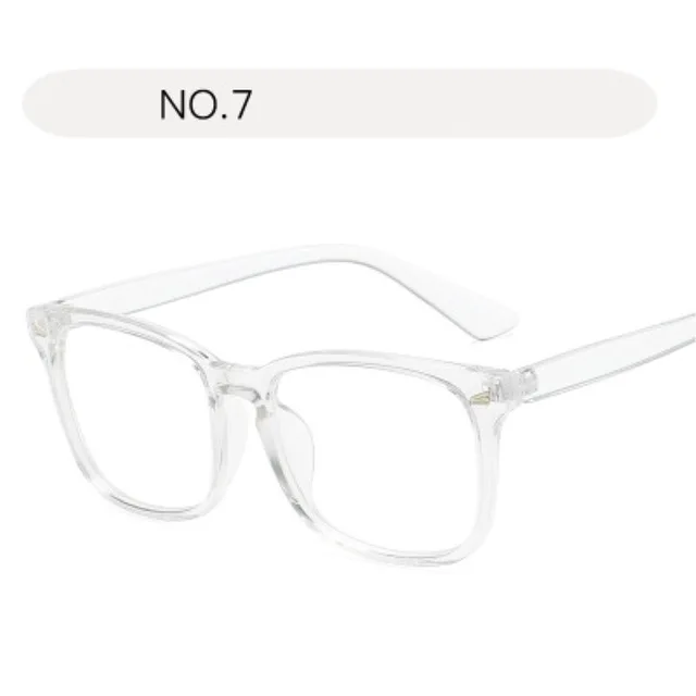 Ретро прямоугольные очки, прозрачные очки, оптические оправы для очков для женщин, прозрачная оправа для очков, поддельные очки - Цвет оправы: 7