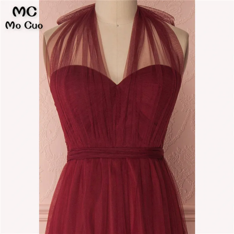 BURGUNDY TULLE SWEETHEART LONG PROM DRESS, BURGUNDY EVENING DRESS4