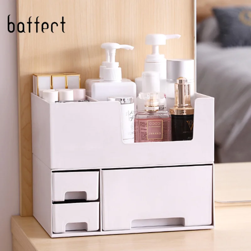 

Plastic Cosmetic Storage Box Multifunction Desktop Storage Boxes Drawer Makeup Organizers Stationery Storage Organizer