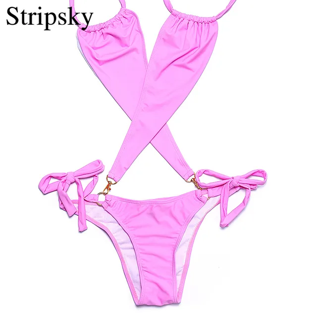 Stripsky Sexy Women One Piece Swimsuit Brazilian New Style Swimwear