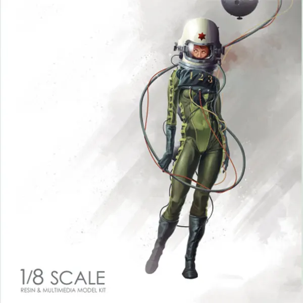 

Fantasy 1/8 Scale Female Astronaut Miniature Static Modeling Unpainted Assembling Woman Figure Resin Model Kits